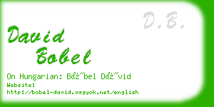 david bobel business card